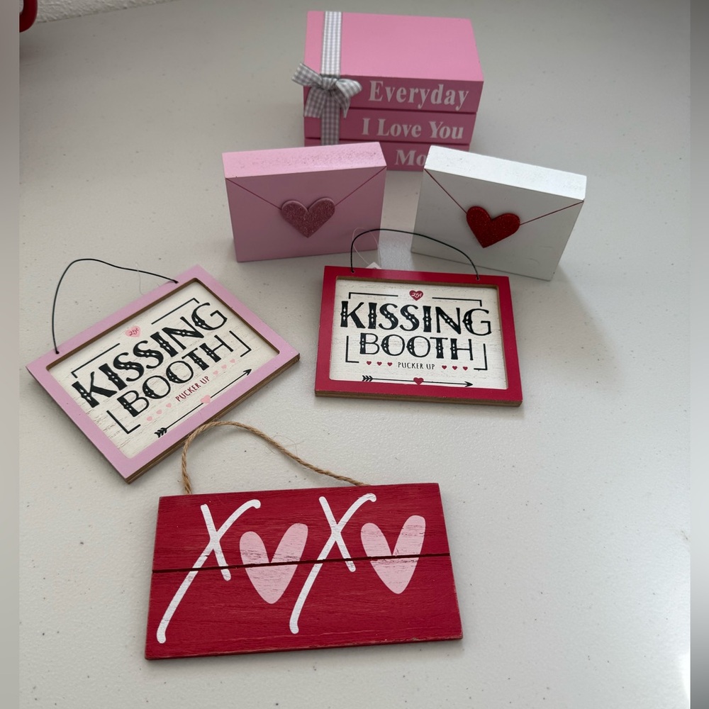 Valentine's Day Kissing Booth Signs